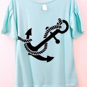 Anchor and Rope Print Comfy Top